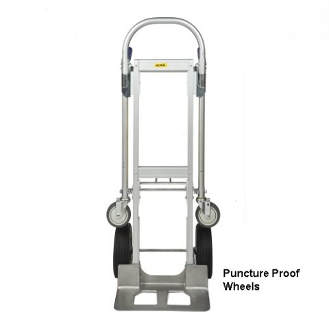 Liftek Sack Truck Foldatruk Small Puncture Proof Wheels and D Nose