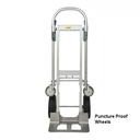 Liftek Sack Truck Foldatruk Small Puncture Proof Wheels and D Nose