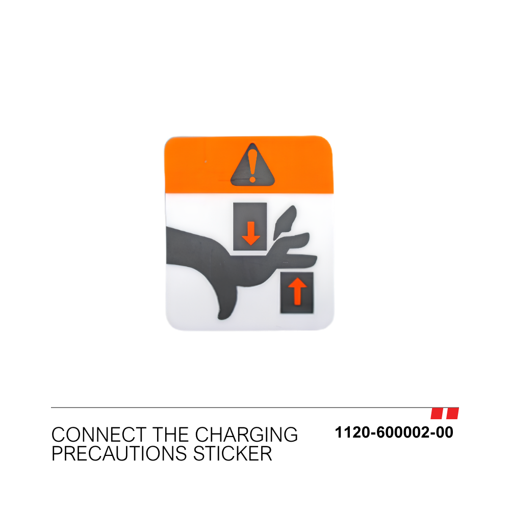 Connect the charging precautions sticker [1120-600002-00]
