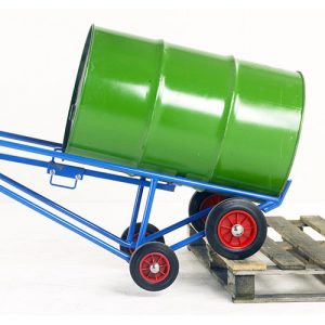 Pallet Loading Drum Truck with Twin Loop Handles. Optional Plastic Drum Clamp.-0