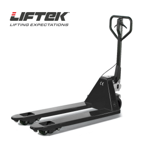 Side view of the liftek pallet truck with progressive brake.