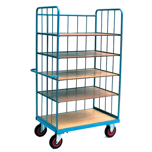 Heavy Duty Warehouse Trolley with Loose Shelves-0