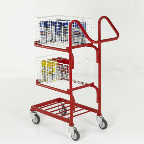 Three-Tier Basket and Tray Trolleys-0