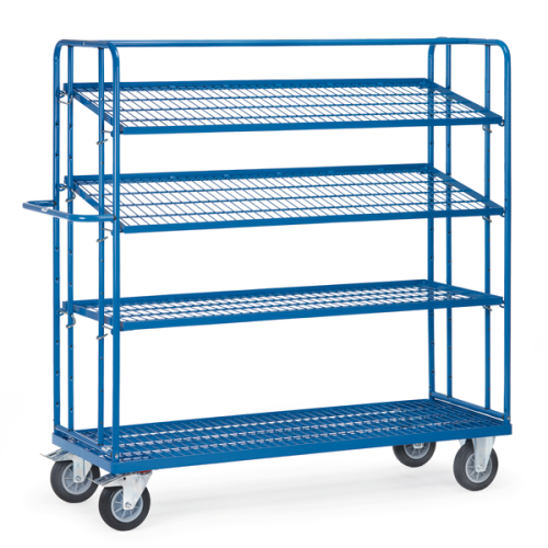 Adjustable Mesh Shelf Trolley-0