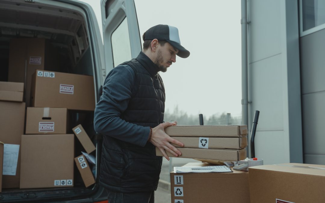 Person lifting boxes