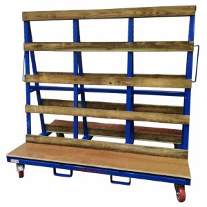 Large Mobile Glass A-Frame Trolley